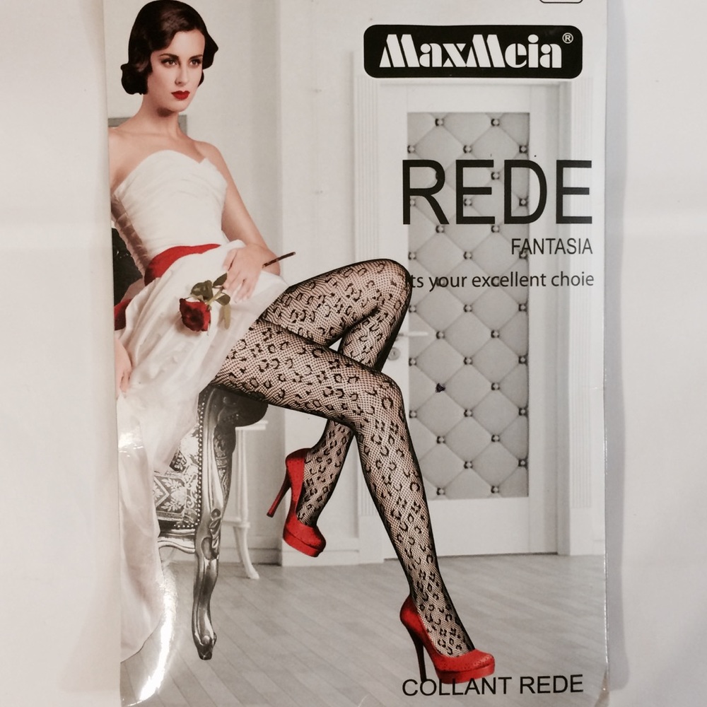 Leopard print mesh luxury tights pantyhose